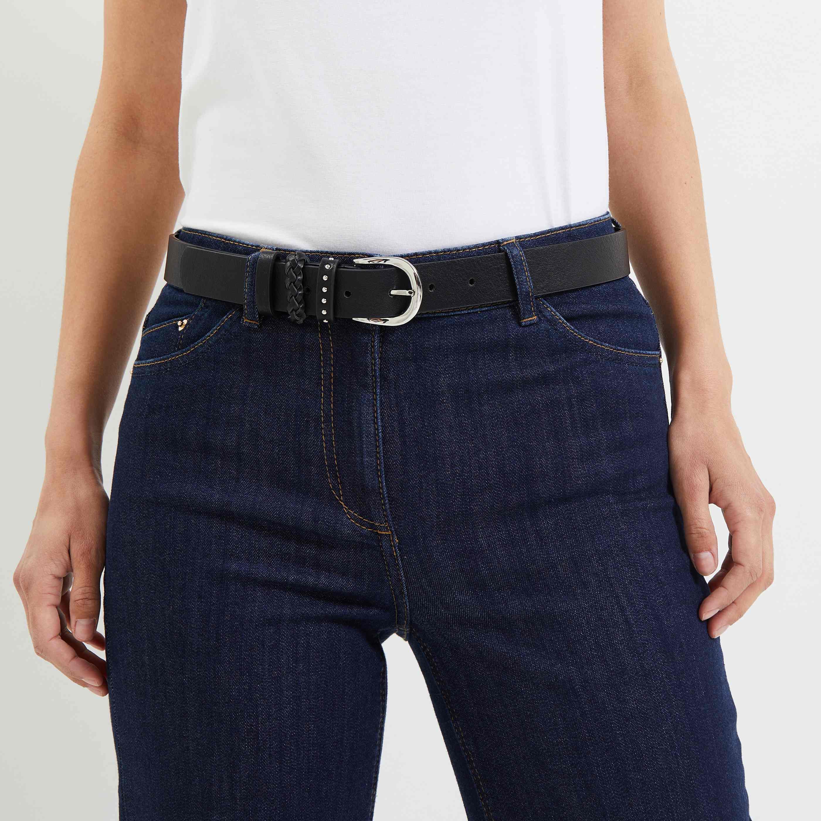 Ceinture fantaisie femme - NOIR