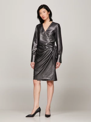 Vestido midi brilhante com amarração Tommy Hilfiger x Festive