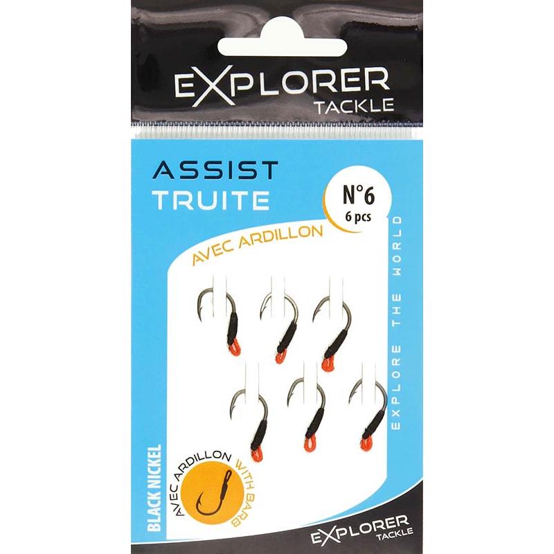 Hameçon Explorer Tackle Assist Truite Avec Ardillon - Par 6