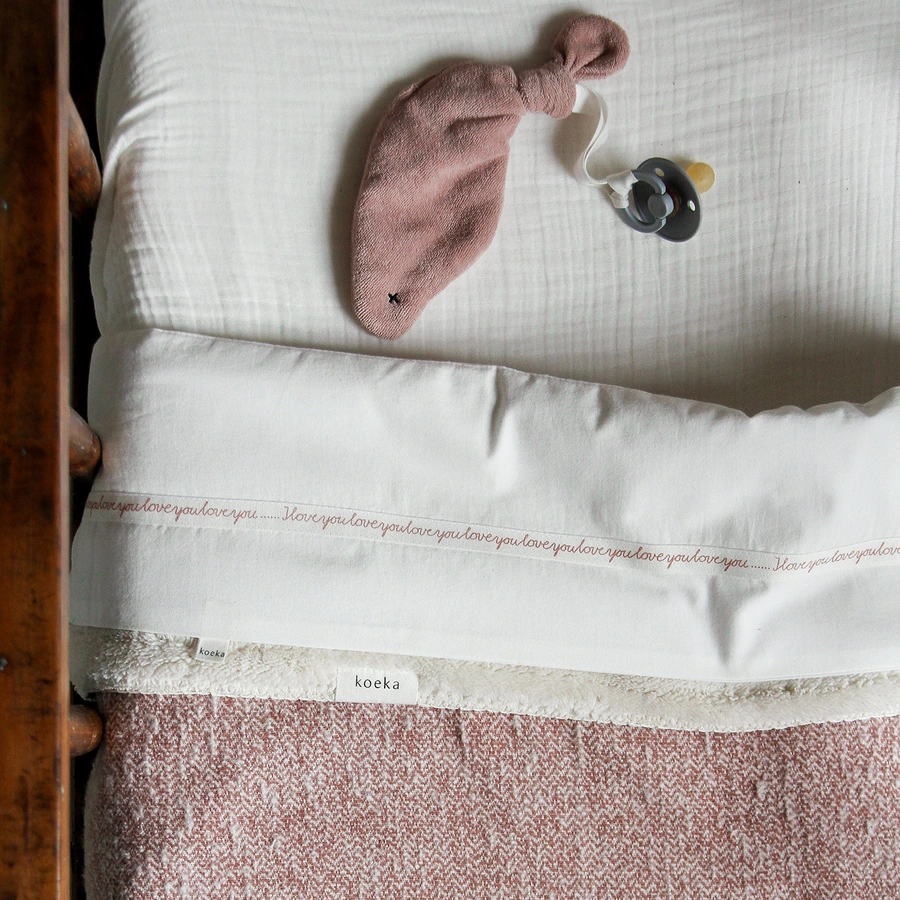 koeka Babydecke Plüsch Vigo Old PinkPebble