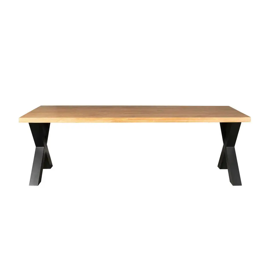 Eettafel Rechthoek Mangohout - X-Poot - 220x100x76cm - Denver
