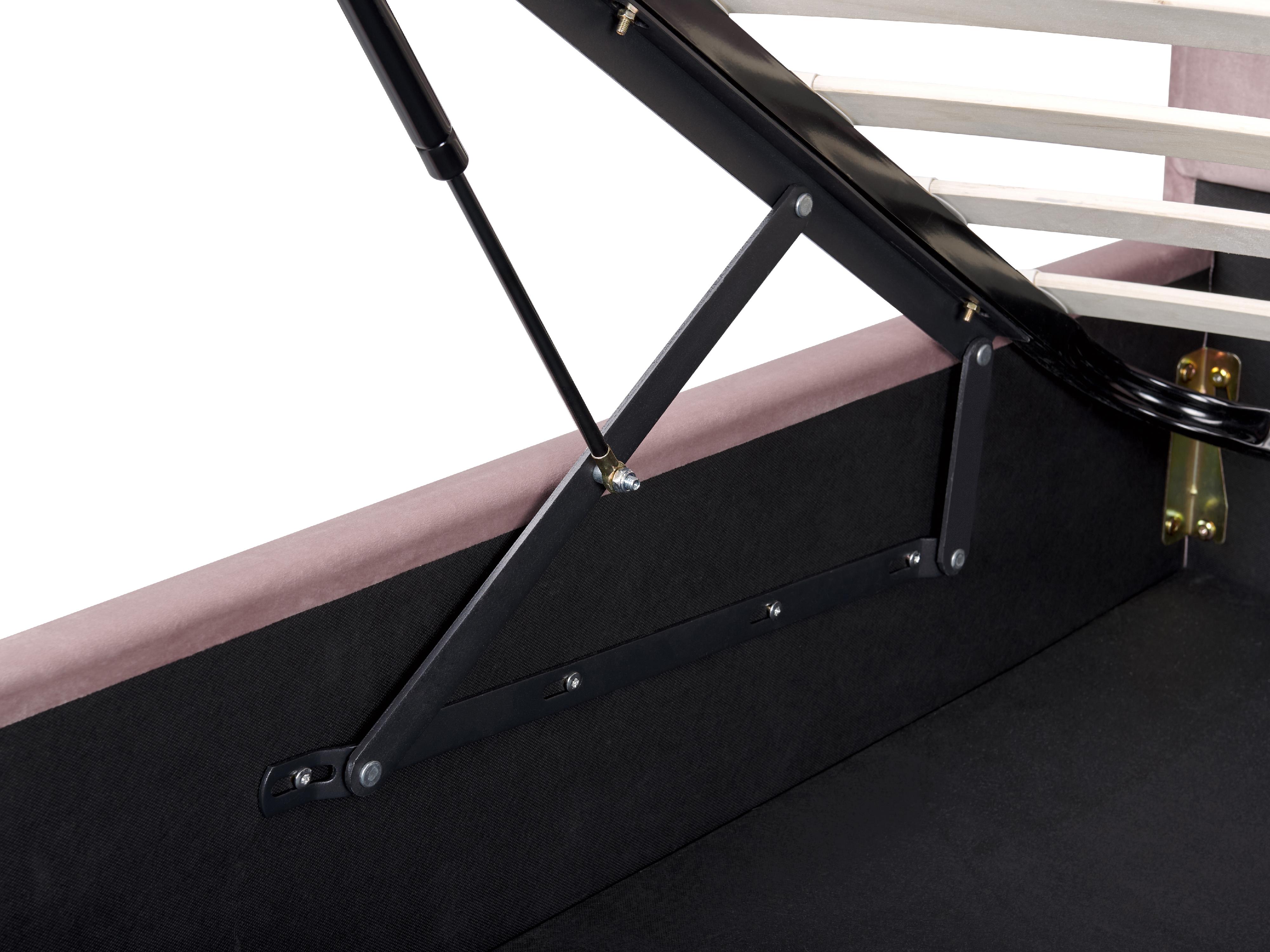 Bed met opbergruimte Fluweel SEZANNE 180 x 200 cm Roze