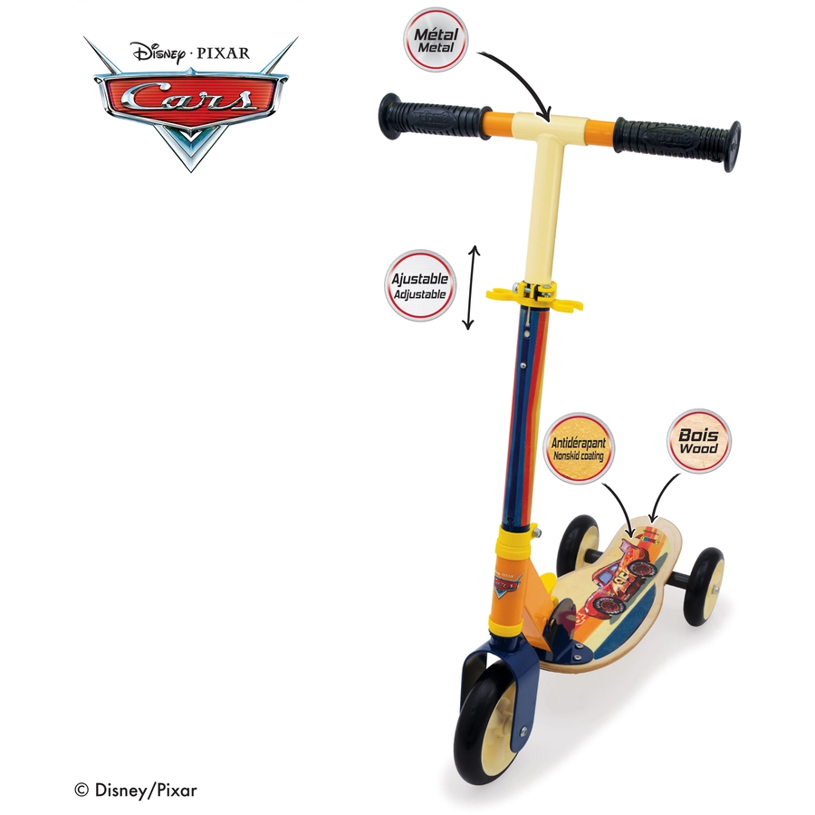 Smoby Cars Wooden Scooter, 3 Räder