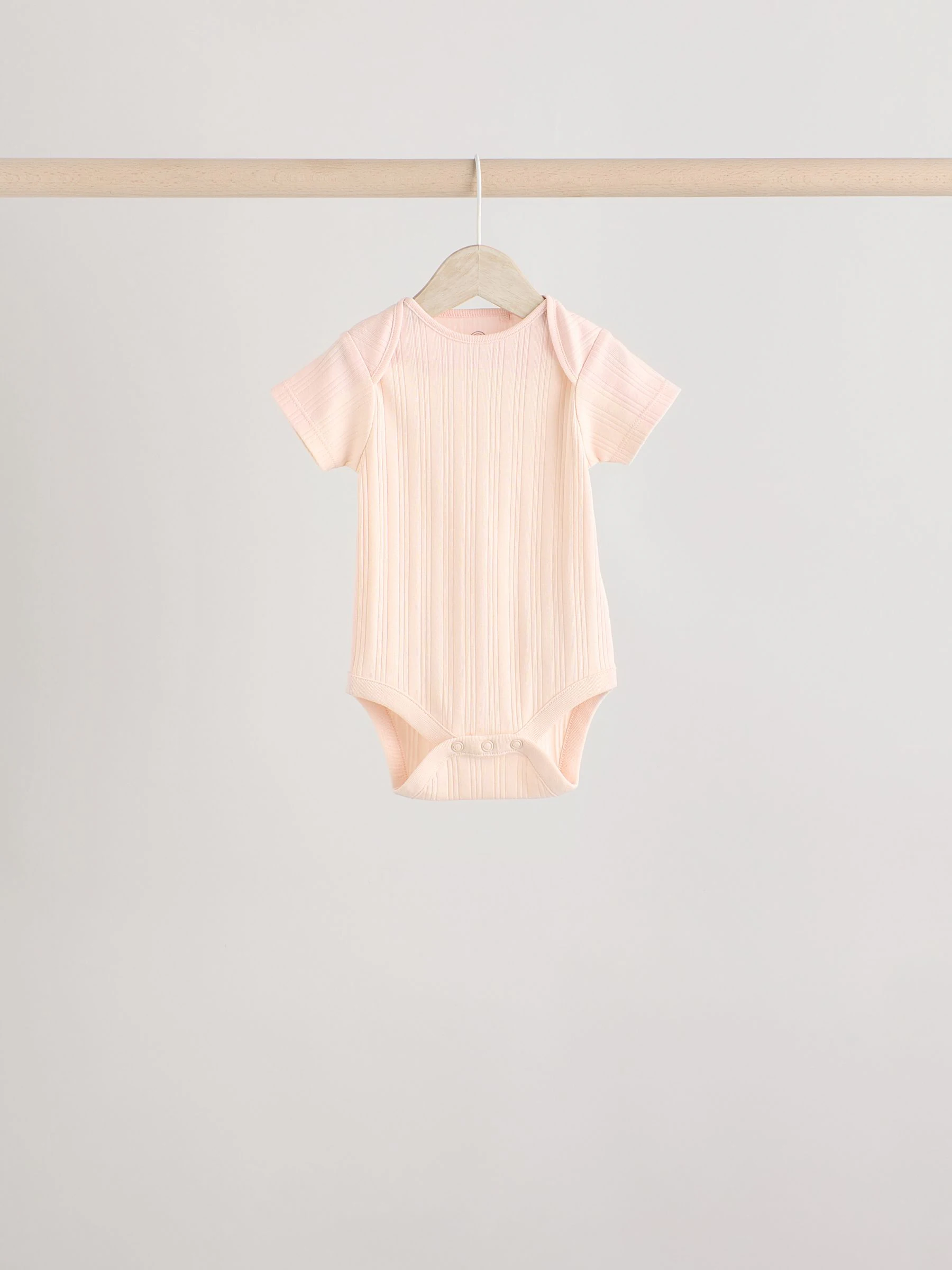Felroze - 5 Babyrompertjes met korte mouwen