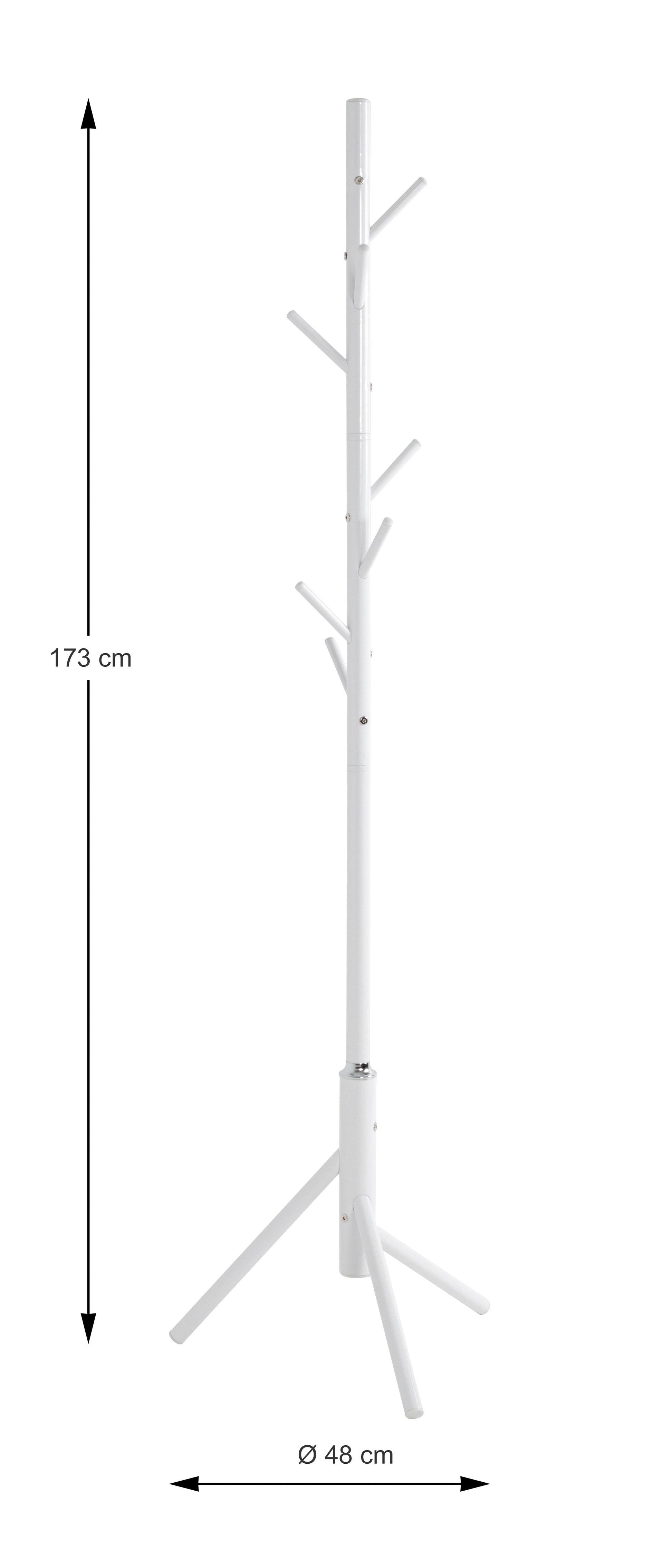 Garderobenständer 48 x 173 cm weiß