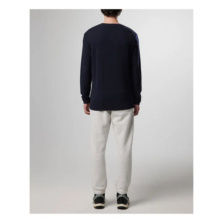 NN. 07 T-shirt Manches Longues Clive 3323 | Bleu marine