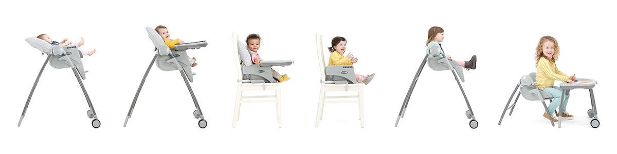 Chaise Haute Multiply 6en1 - Fern - Gris clair