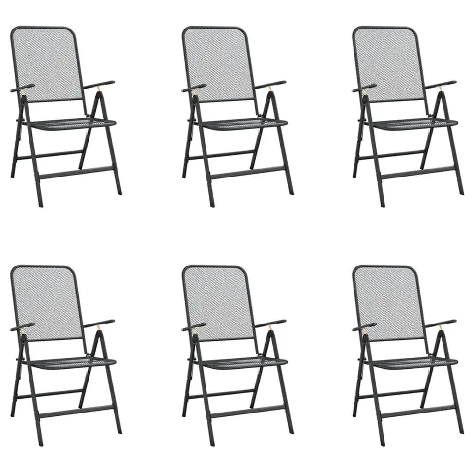 vidaXL - Tuinset - Antraciet - Metaal - 7 stuks