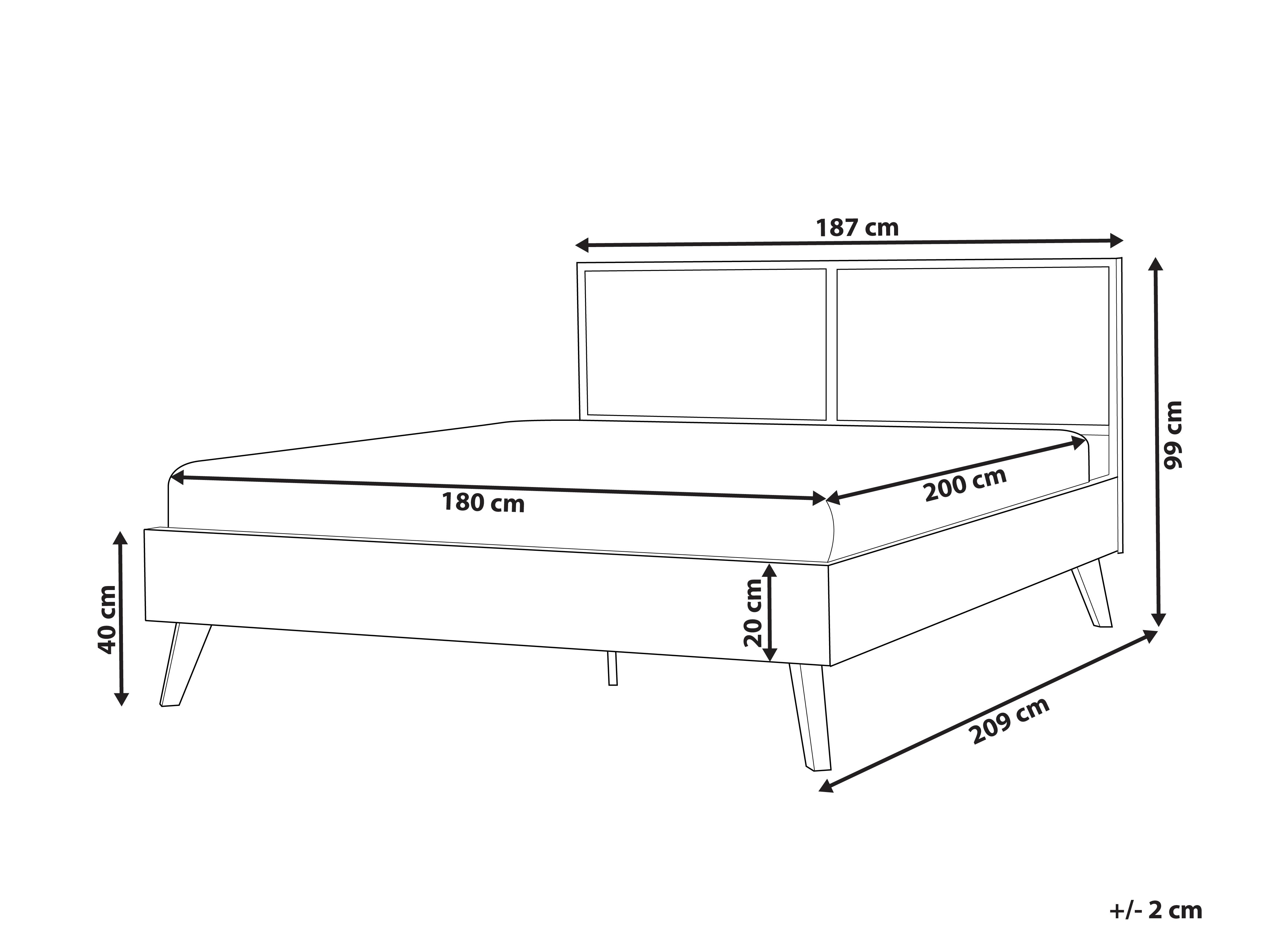 Bed Rotan MONPAZIER 180 x 200 cm Lichtbruin