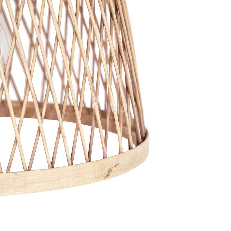 Smart landelijke hanglamp rotan incl. Wifi G125 lichtbron - Calamus