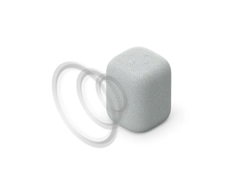 Sony LinkBuds SRS-LS1 - Højttaler - til transportabel brug - trådløs - Bluetooth - App-kontrolleret - 2-vejs - lysegrå