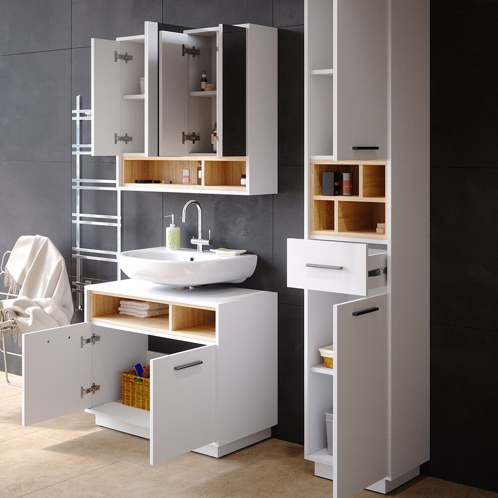 Vicco Badmöbel Set Beatrice Spiegelschrank Waschtischunterschrank Hochschrank