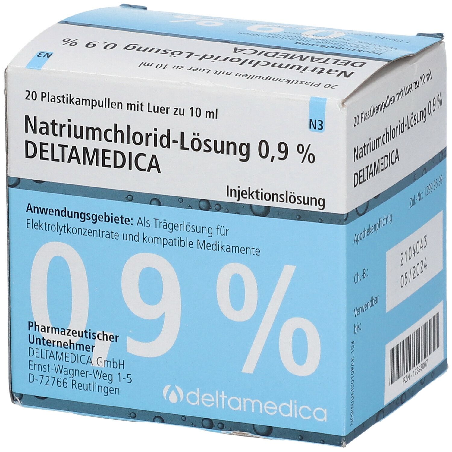 Isotonische Natriumchlorid-Lösung 0,9 % DELTAMEDICA