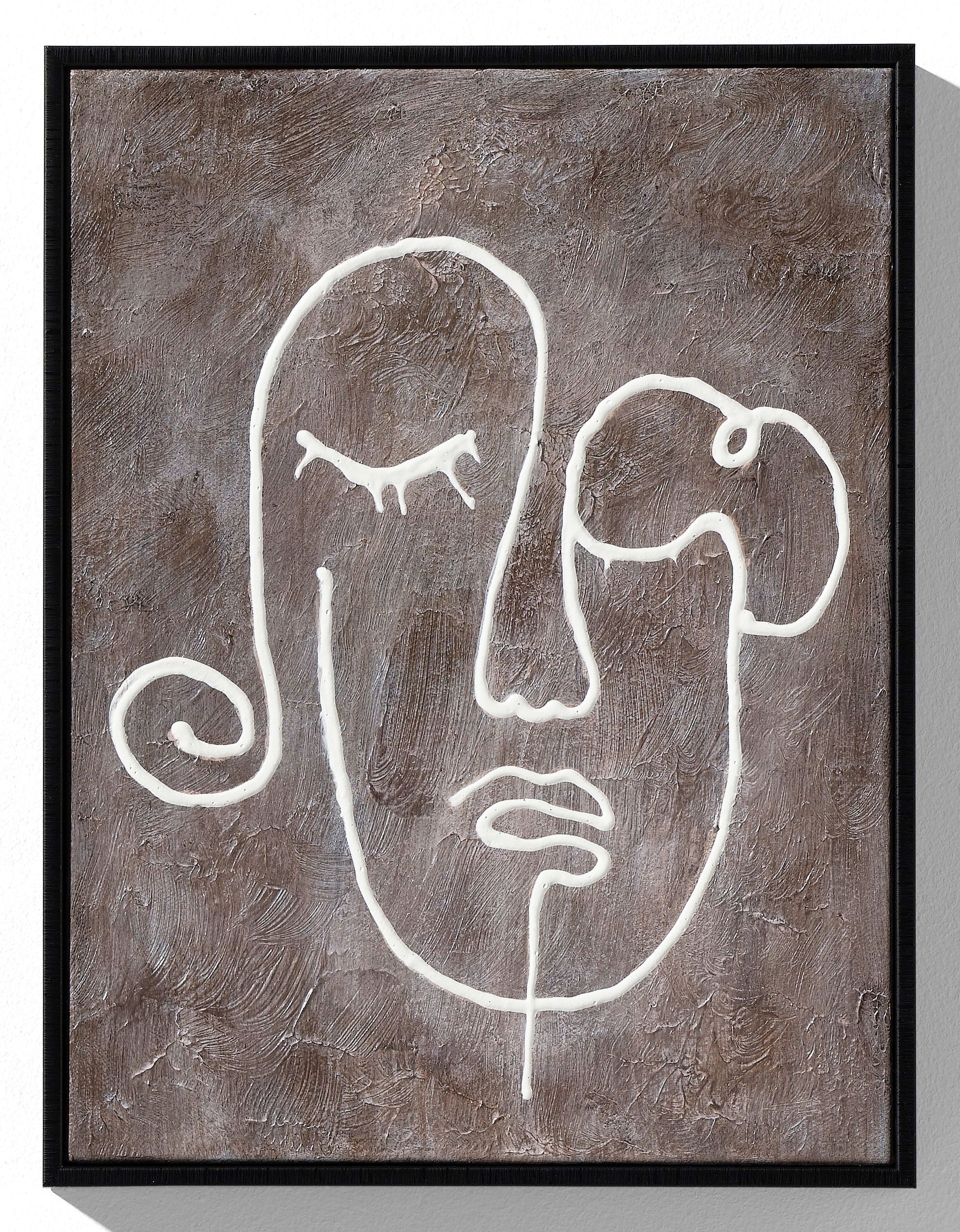 casaNOVA Wandgemälde Bild GESICHT I 31,5 x 41,5 cm Leinwand/Kunststoffrahmen