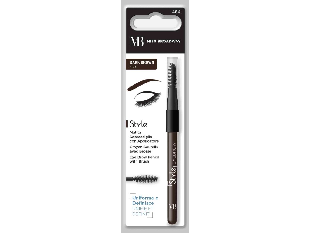 MÁSCARA MB MILANO SOBRANCELHAS DARK BROWN UN