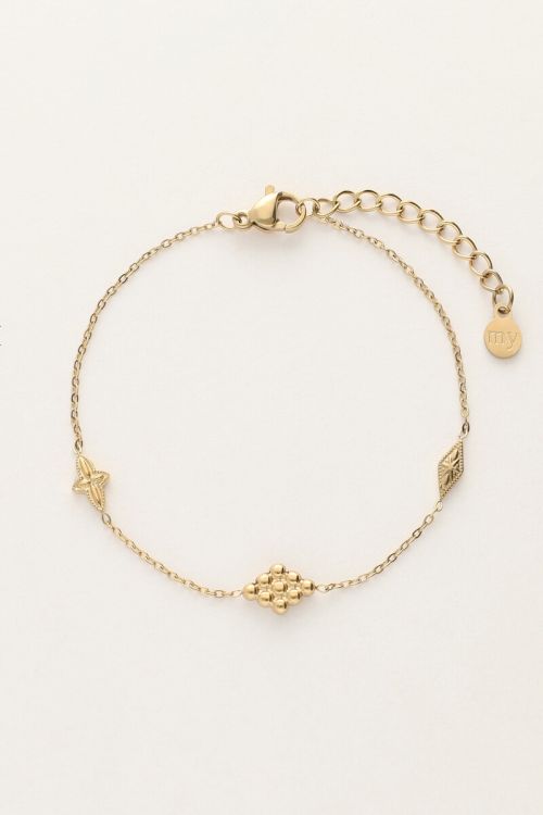 Minimalistische armband met ruitjes