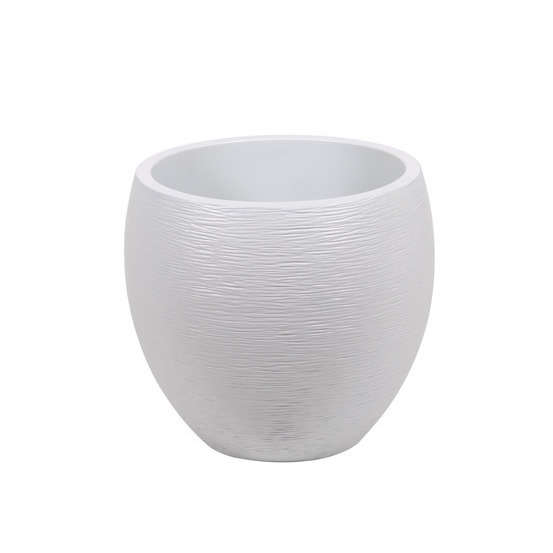 Pot Egg Graphit, blanc cérusé Ø 50 x H. 45cm