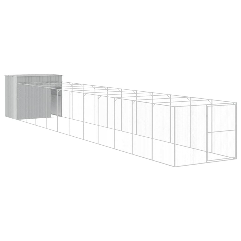 Niche pour chien avec cour gris clair 214x1273x181 cm
