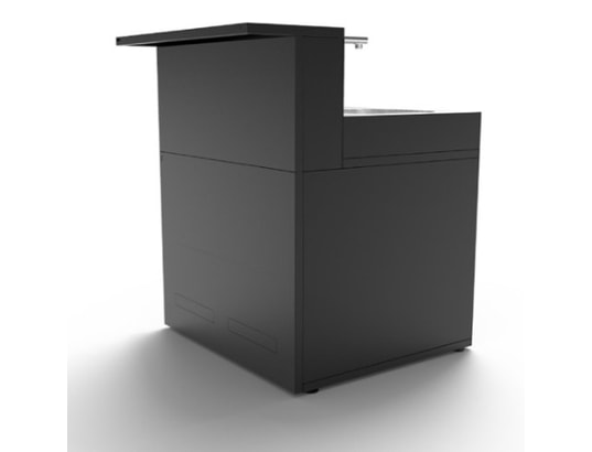FORGE ADOUR - Meuble avec évier Support évier 90 cm, Acier, comptoir, Série BN