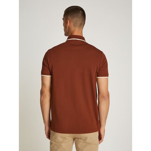 Tommy Hilfiger Mercerised Undercollar Polo, Rich Mocha, XXL