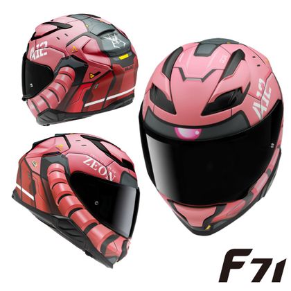 Casque Hjc F71 - ZAKU BANDAI NAMCO - Rouge / Noir
