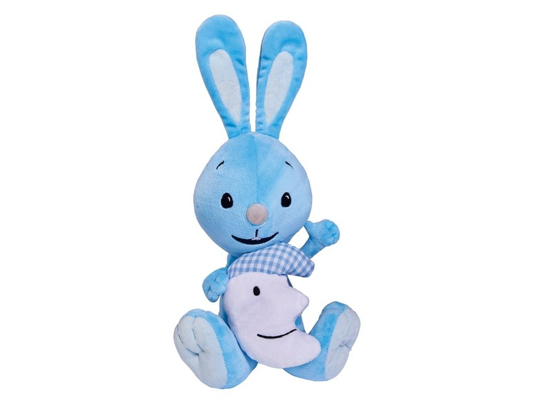 Knuffel konijn met lichtgevende maan