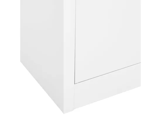Armoire de bureau Blanc 90x40x180 Acier