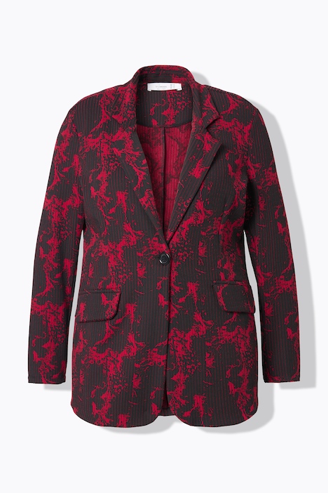 Jerseyblazer, Rippstruktur, Alloverdruck
