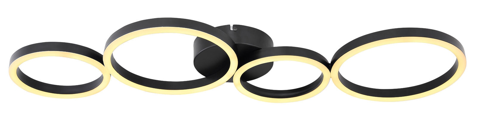 VENOSA Deckenlampe schwarz 67229-35B, B/H/T: 88,5 x 6,5 x 33 cm, Kunststoff, Metall