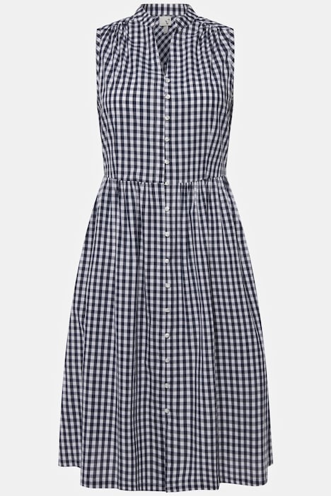 Trachtenkleid, Karo, V-Ausschnitt, Taschen, ärmellos