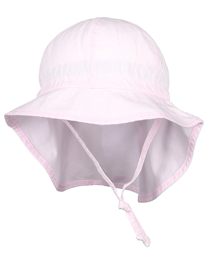 Sommerhut MINI GIRL PASTELL mit Nackenschutz in rosa