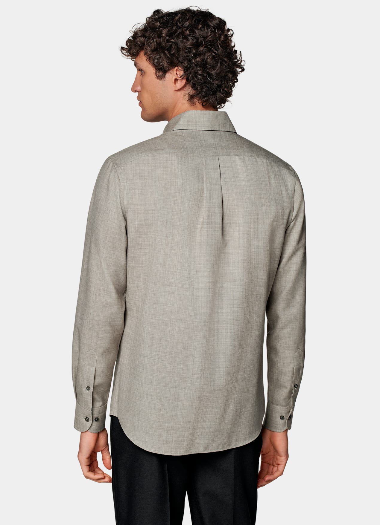 Chemise coupe ajustée taupe clair