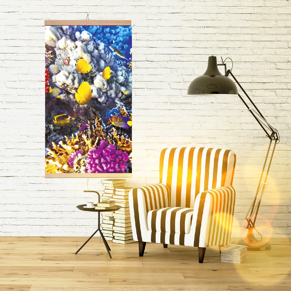 Trio Récif de corail 100x57cm