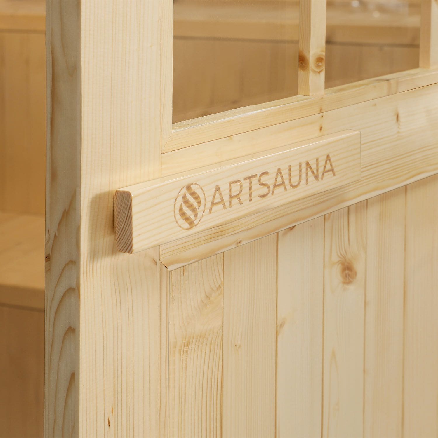 Artsauna Gartensauna Eldur mit Ofen, Licht & Zubehör – Holz Saunahaus für 4 Personen – Outdoor Sauna