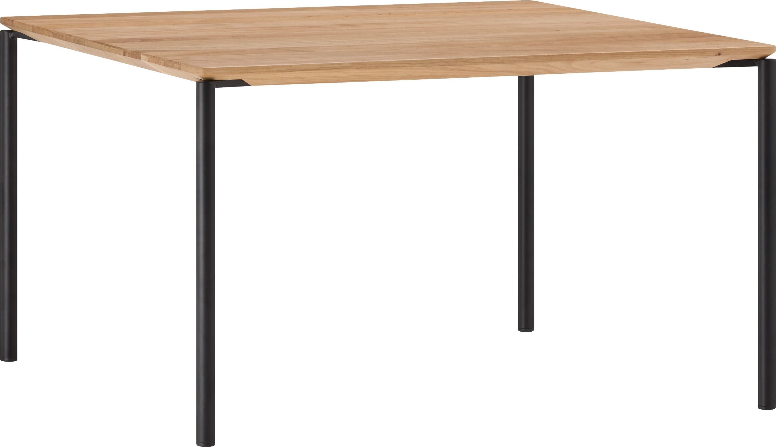 BAO Salontisch - Eiche massiv / schwarz / B: 65.0 cm x T: 65.0 cm x H: 40.0 cm