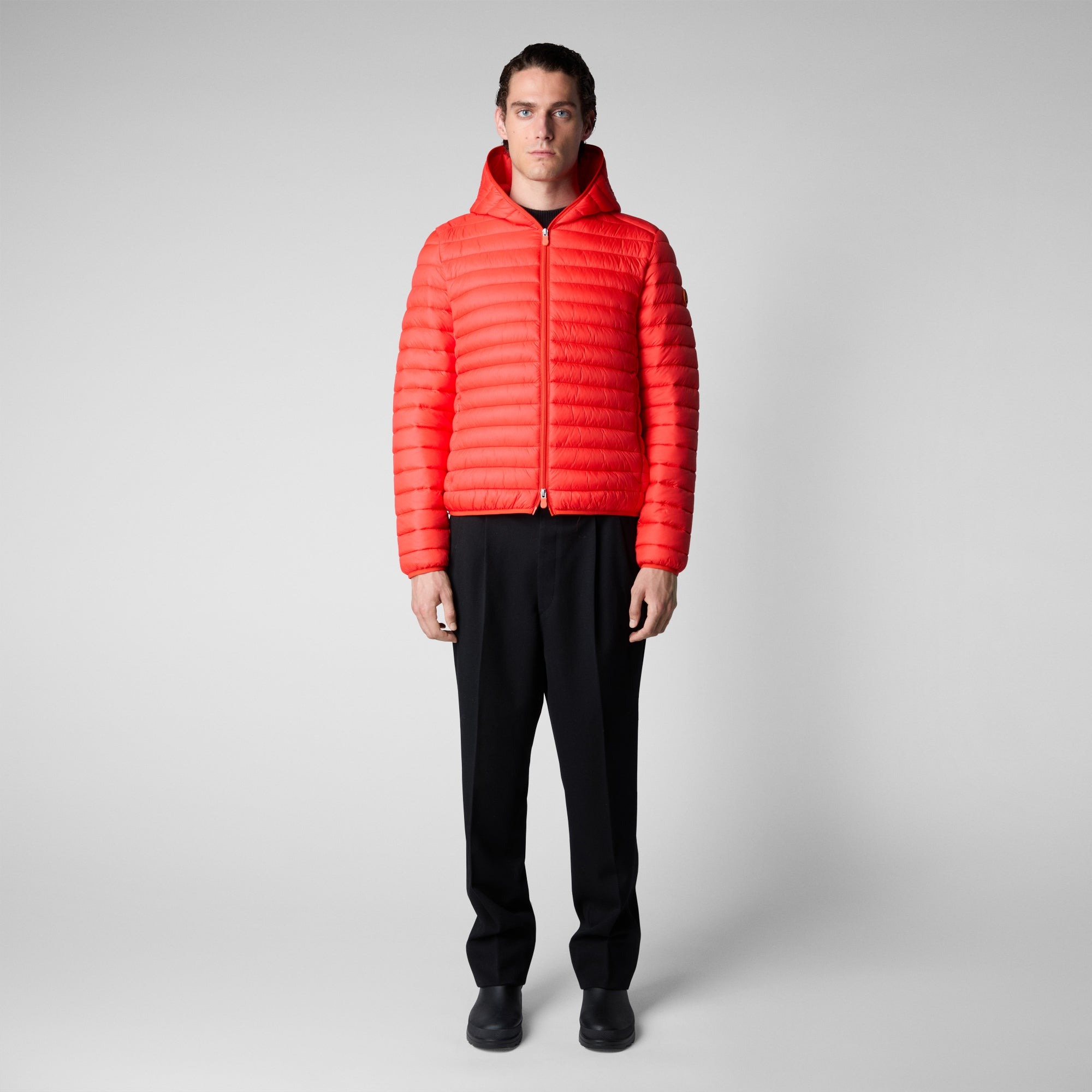 Donald Hooded Puffer Jacket Herre 70036/Poppy Red