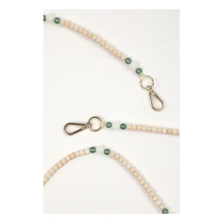 Louvini Cordon perle de bois Arielle | Vert