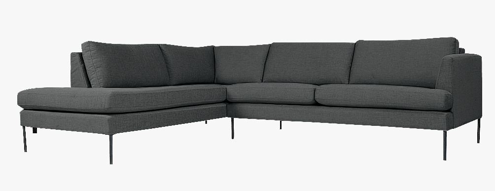 Setetrekk pakke åpen ende venstre grå - 60x60x60 cm