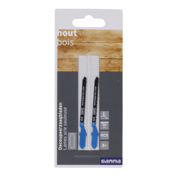 GAMMA decoupeerzaagbladT-aansluiting voor hout fijn/bocht - 2 stuks