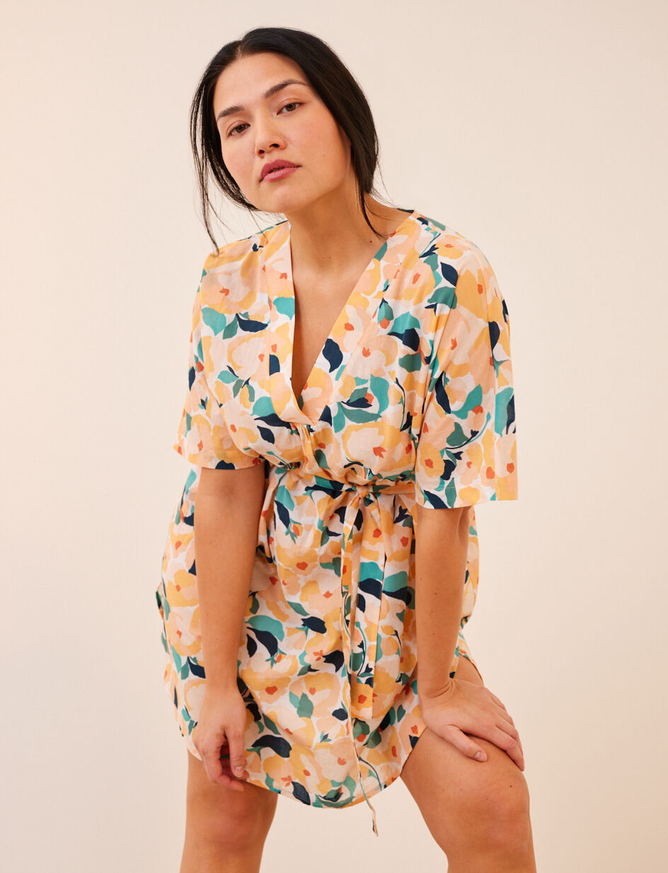 Robe - pivoine orange clair