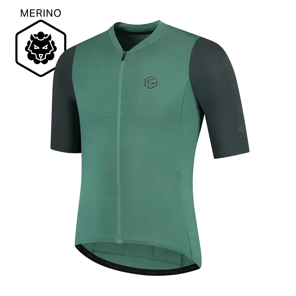 FUTURUM JORIS PRO Merino Fietsshirt Korte Mouwen Groen Heren