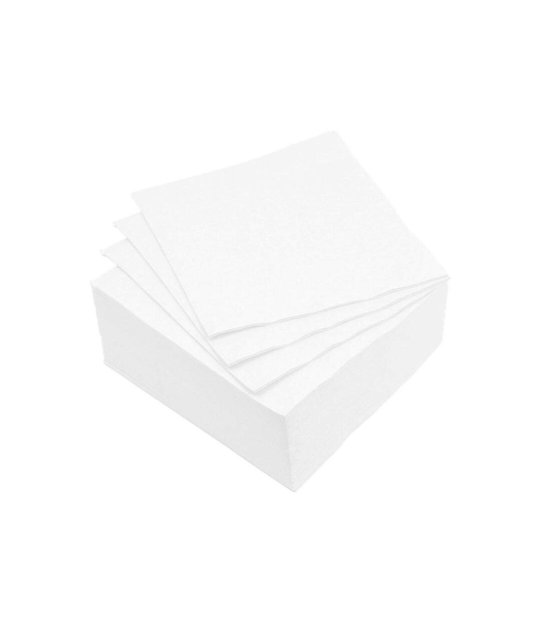 Paris Prix - Lot De 40 Serviettes En Papier cocktail 38x38cm Blanc