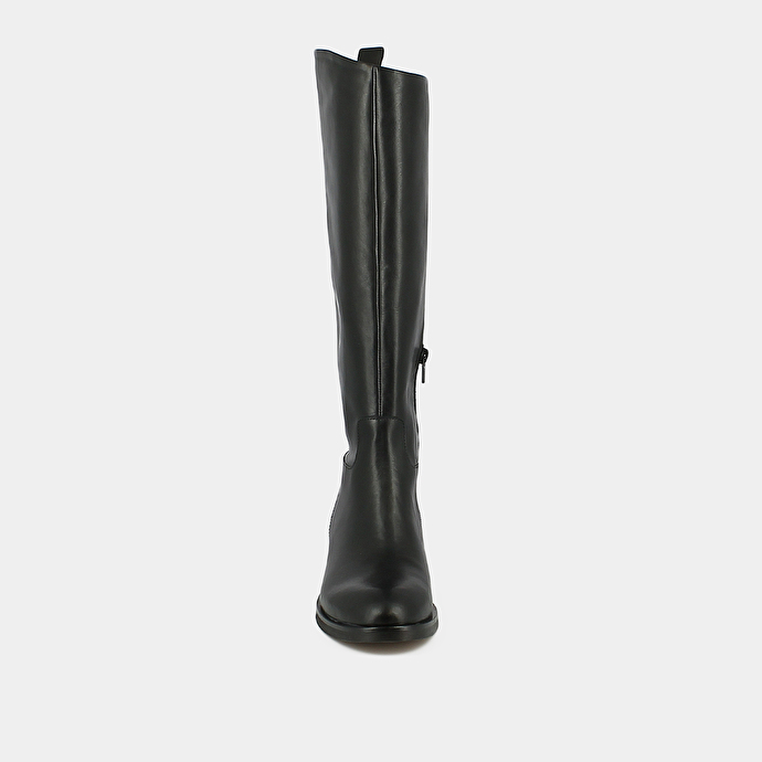 Bottes hautes  en cuir noir