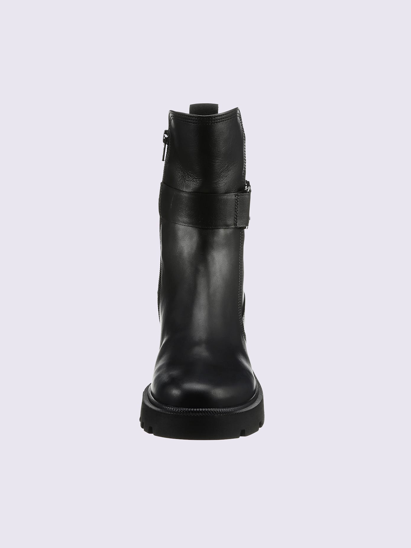 Bottines en cuir nappa de veau et cuir velours de veau