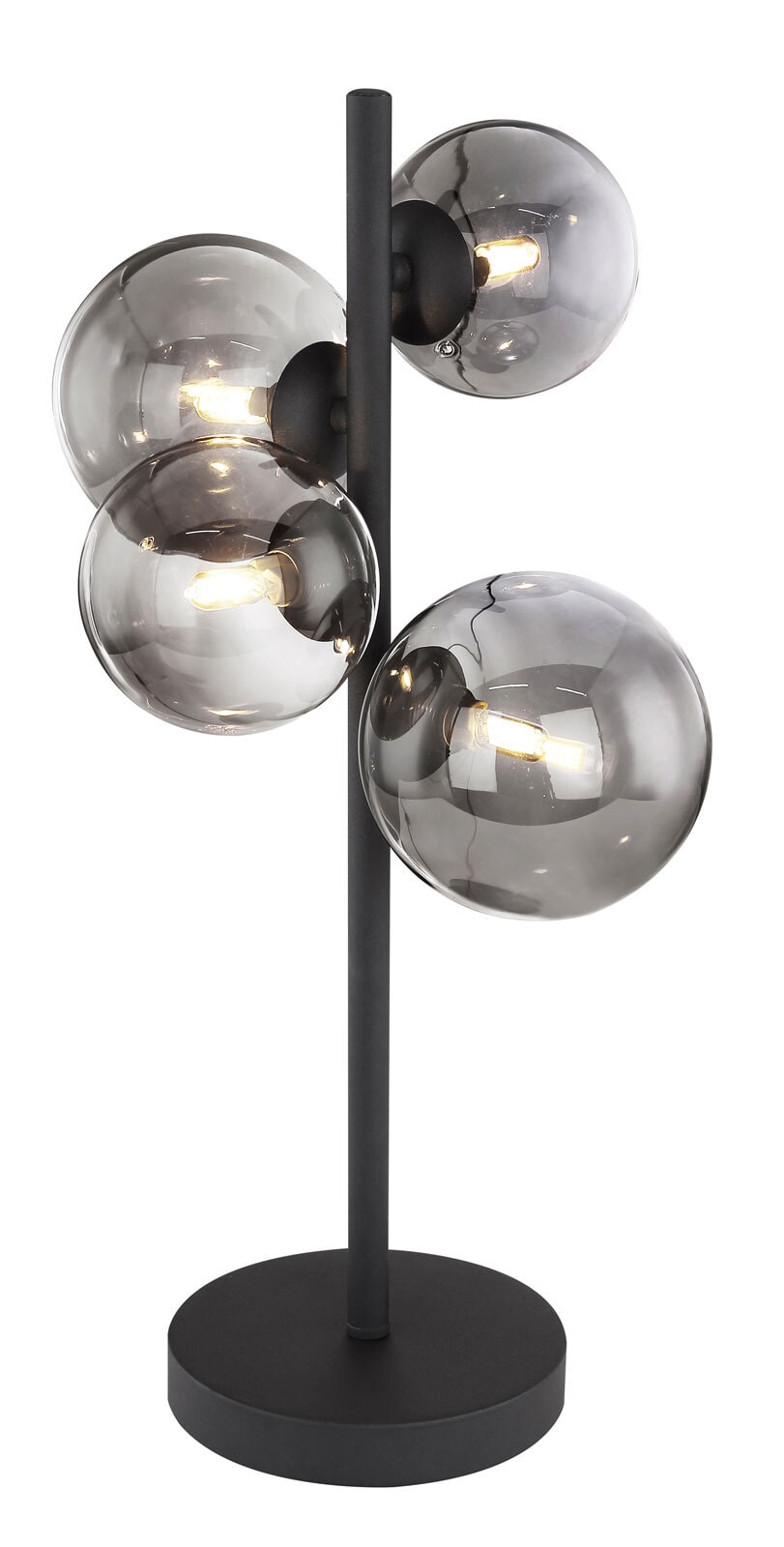 GLOBO LED Retrofit Tischlampe Riha 30x18m 54cm schwarz /grau