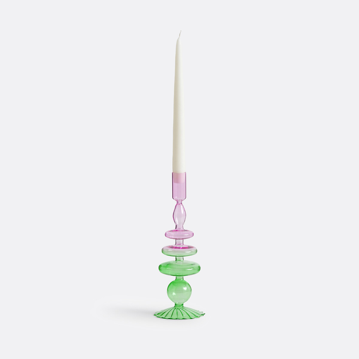 LA REDOUTE INTERIEURS<br>Castiçal em vitral H26,5 cm, Chilava