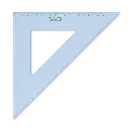 STAEDTLER® 567 31-45 Mars Plexiglas Zeichendreieck, 32 cm, 45°/45°, blau-transparent