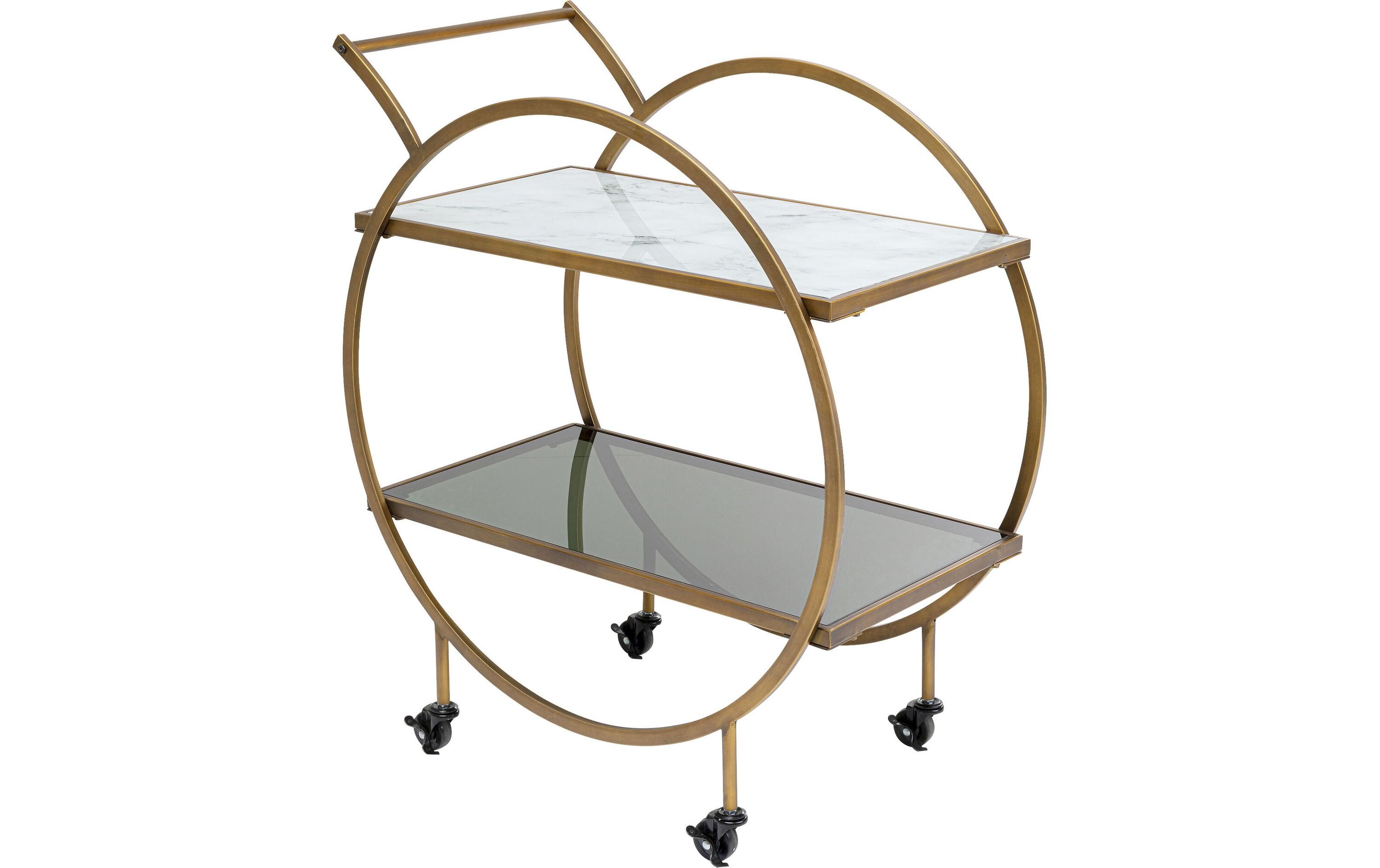 Bartrolley Loft 85 x 74 cm, Messing<br>Servierwagen