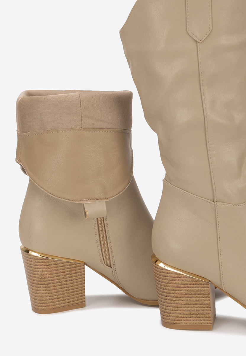 Bottes cowboy femme kaki Meridia