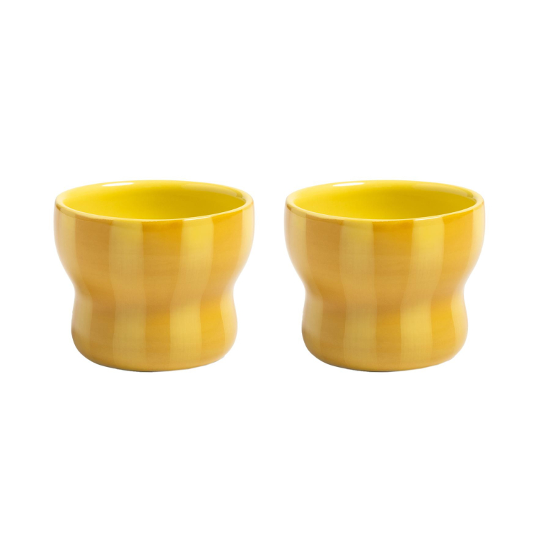 &klevering Circus espresso mok set van 2 geel
